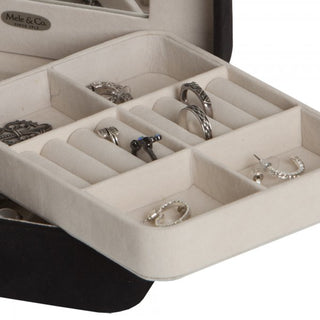 Giana Fabric Jewelry Box - Black
