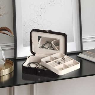 Giana Fabric Jewelry Box - Black