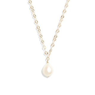 Oval Shimmer Baroque Pendant Necklace