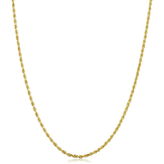 Yellow Gold Diamond Cut Rope Chain