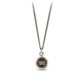 Butterfly 14K Gold on Silver Talisman Necklace