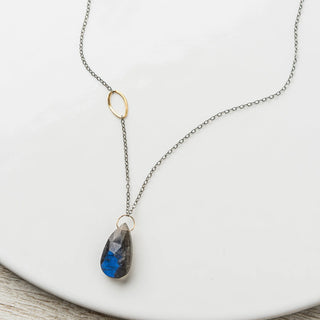 Labradorite Pear Drop Necklace