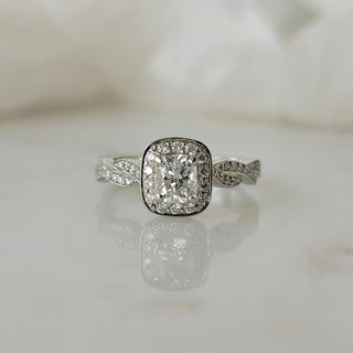 Twisted Diamond Engagement Ring