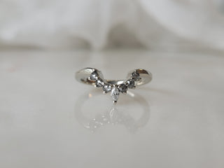 Salt and Pepper Diamond and Marquise Cut Diamond Band