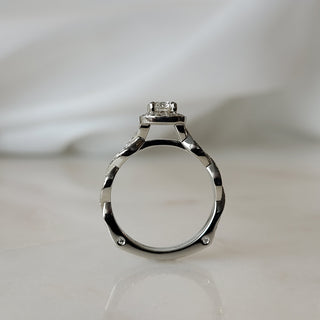 Twisted Diamond Engagement Ring