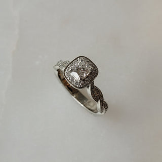 Twisted Diamond Engagement Ring