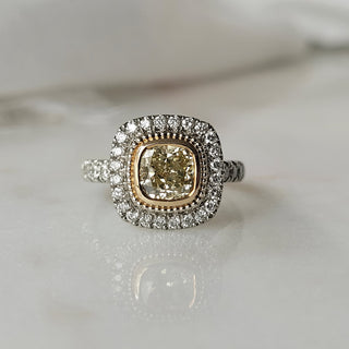 Natural Yellow Diamond Ring