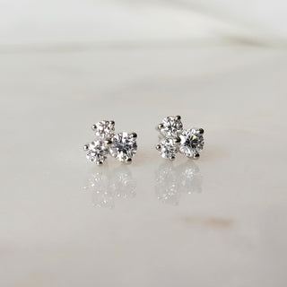 Trinity Diamond Stud Earrings