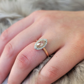 Oval Rose Cut Diamond Ring