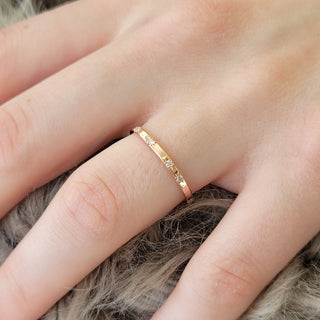 Five Scattered Rose Diamond Band