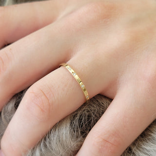 Five Scattered Yellow Diamond Band