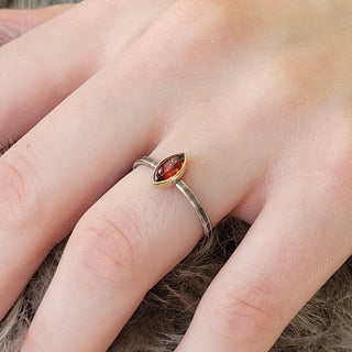 Red Garnet Statement Ring