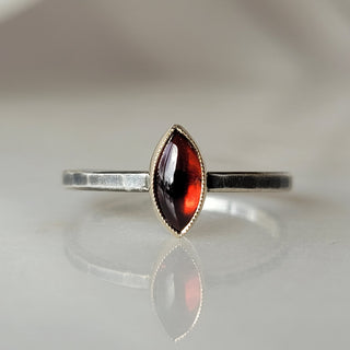 Red Garnet Statement Ring