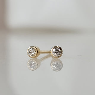 Small Yellow Simplicity Diamond Stud