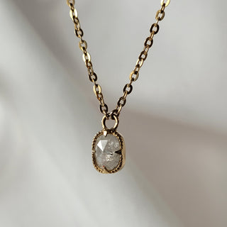Milky Cushion Diamond Pendant