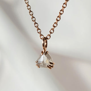Milky Triangle Diamond Pendant