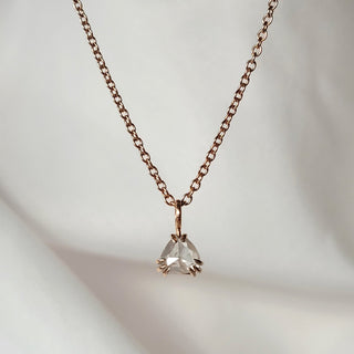 Milky Triangle Diamond Pendant