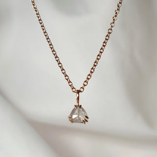 Milky Triangle Diamond Pendant