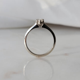 Clear Pear Rose Cut Diamond Ring