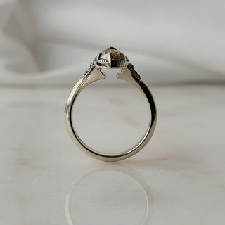 Natural White And Yellow Milky Diamond Ring