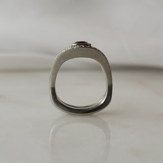 White Gold Ruby and Diamond Ring