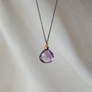 Pear Shaped Amethyst Necklace