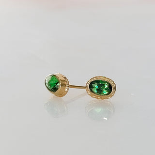 Tsavorite Garnet Stud Earrings
