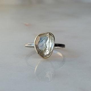 Golden Rutilated Quartz Statement Ring