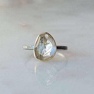 Golden Rutilated Quartz Statement Ring