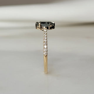 Teal Green Sapphire Ring