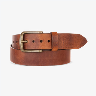 Melle Bridle Belt Brandy With Gold Buckle