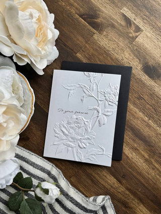 Rose Embossed Greeting Card