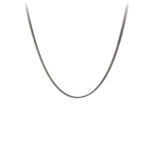 Oxidized Fine 18" Curb Chain