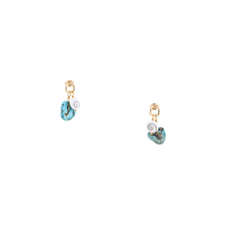 Turquoise and Shiva Shell Jupiter Earrings