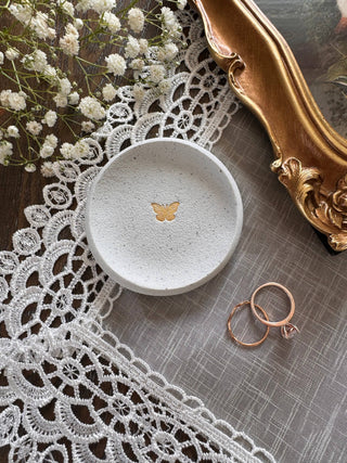 Speckled Butterfly Ring Dish