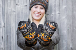 Natalia Wool Mittens - Light Natural