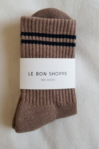 Boyfriend Socks -Cocoa