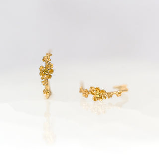Buttercup Yellow Sapphire Hoops - Small