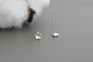 Sterling Siilver Tiny Cherry Blossom Studs