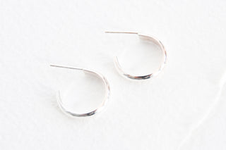 Sterling Silver Thick Hoop Earrings