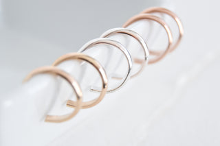 14k Gold Filled Thick Hoop Earrings
