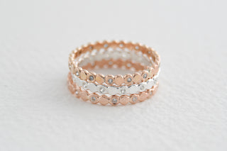 14k Gold-Filled Sparkle Pebble Stacking Ring