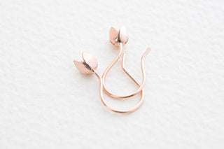 14K Rose Gold Filled Tulip Drop Earrings
