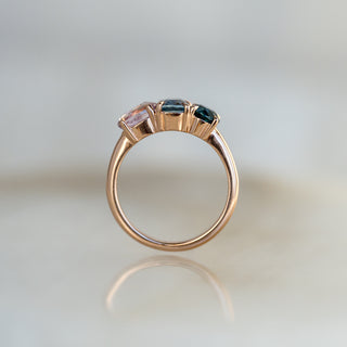 Tri-Colored Sapphire Trinity Ring