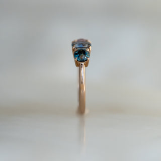 Tri-Colored Sapphire Trinity Ring