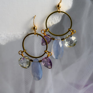 Blue Lace Agate Azure Earrings