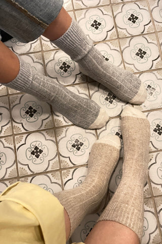 Classic Cashmere Socks - Fawn