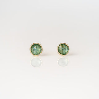 Juicy Gem Round Manyara Lake Emerald Studs