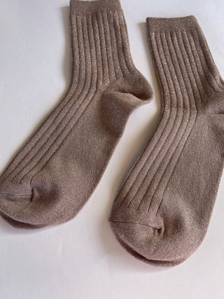 Her Modal Socks - Jute Glitter