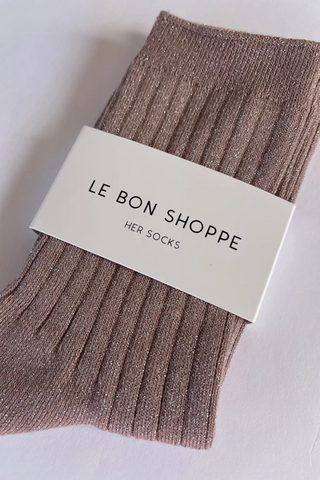 Her Modal Socks - Jute Glitter